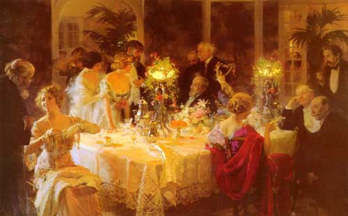 Painting Code#11450-Grun, Jules: The Dinner Party