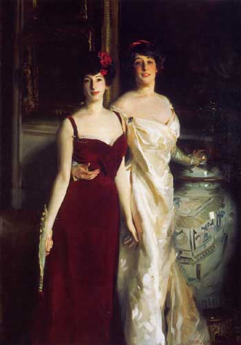 Painting Code#11686-Sargent, John Singer(USA): Ena and Betty Daughters of Asher and Mrs. Wertheimer 