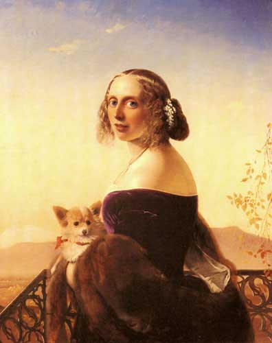 Painting Code#11687-Neff, Timoleon Carl von(Russian Federation): Portrait of Lady Barrett of Belhus