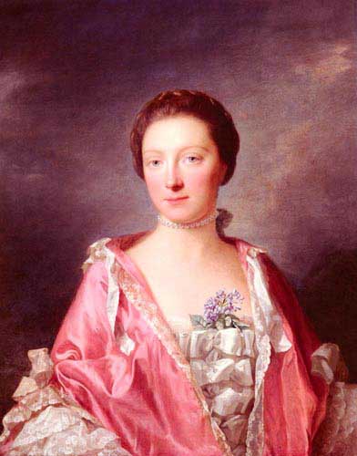 Painting Code#11745-Ramsay, Allan(Scotland): Portrait Of Elizabeth Gunning, Duchess Of Argyll