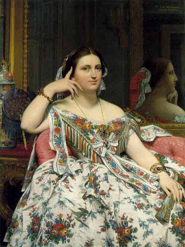 Painting Code#1208-Ingres: Marie-Clothilde-Ines de Foucauld, Madame Moitessier