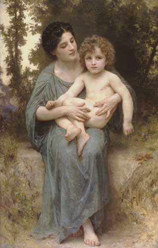 Painting Code#12540-Bouguereau, William - Little brother 