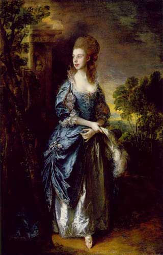 Painting Code#1376-Gainsborough, Thomas: The Hon. Frances Duncombe