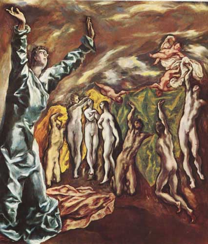 Painting Code#15153-El Greco - The Opening of the fifth seal (The vision of Saint John the Divine)
