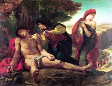 Painting Code#15406-Delacroix, Eugene - St. Sebastian