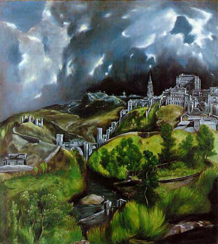 Painting Code#20070-El Greco: View of Toledo