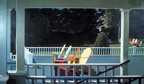 Painting Code#2140-Harry Bartnick: Lake Placid Porch