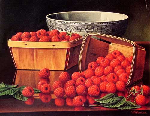 Painting Code#3399-Prentice, Levi Wells(USA): Baskets of Raspberries