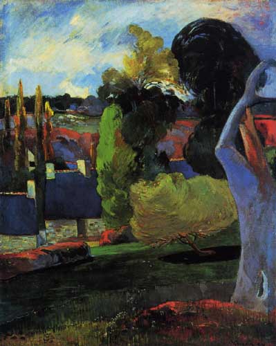 Painting Code#40062-Gauguin, Paul: Farm in Brittany