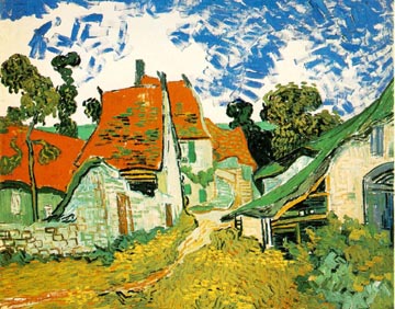 Painting Code#40527-Vincent Van Gogh:Village Street in Auvers