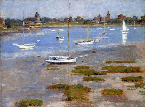 Painting Code#40882-Robinson, Theodore(USA): Low Tide, The Riverside Yacht Club
