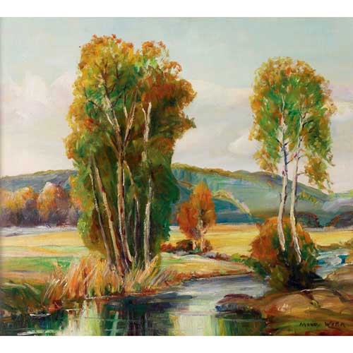 Painting Code#40893-Maud Worn(USA): Early Autumn Landscape