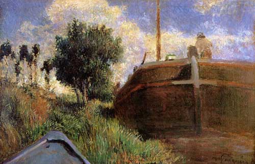 Painting Code#42101-Gauguin, Paul - Blue Barge
