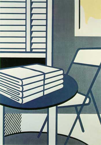 Painting Code#7011-Roy Lichtenstein: Still Life with Folded Sheets