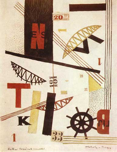 Painting Code#7217-Laszlo Moholy-Nagy - Bridges