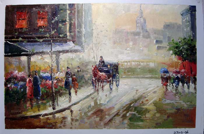 Painting Code#S127113-Impressionism Paris Street