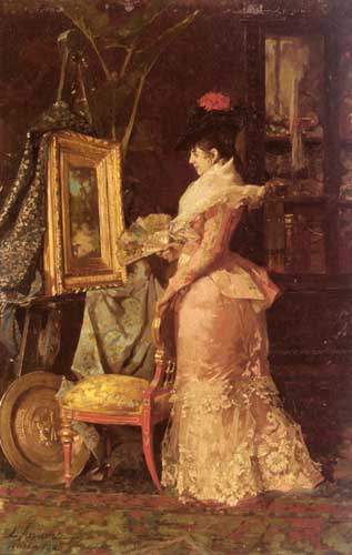 Painting Code#11089-Alvarez-Catala, Luis(Spain): Admiring The Painting