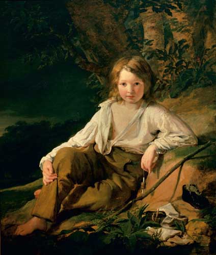 Painting Code#11104-Amerling, Friedrich Von - Fisherboy