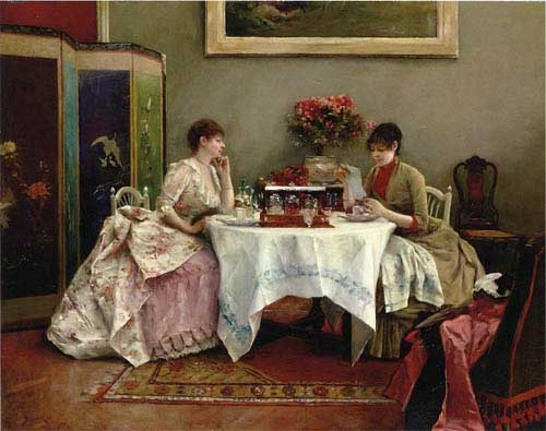 Painting Code#11105-Stewart, Julius LeBlanc(France) - An Interesting Letter