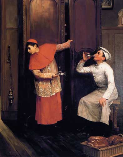 Painting Code#1111-Chocarne-Moreau, Paul Charles(France): A Spiritual Libation