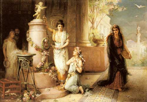 Painting Code#11141-Coomans, Diana(Belgium): Offerings to Cupid