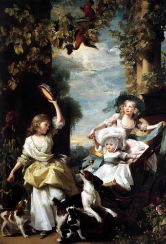 Painting Code#11143-Copley, John Singleton(USA): The Three Youngest Daughters of George III