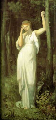 Painting Code#11161-Puvis de Chavannes, Pierre Cecile(France) Meditation