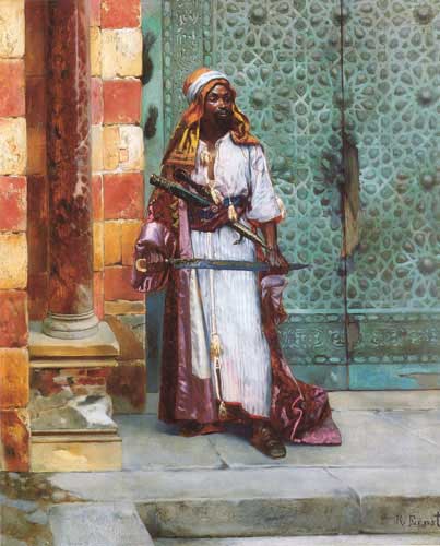 Painting Code#11259-Ernst, Rudolf(Austria): Standing Guard