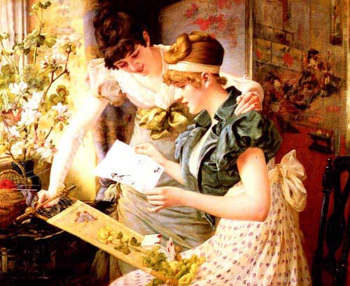 Painting Code#11284-Gampenrieder, Karl(Germany): Princess Elvira von Bayern with Friend