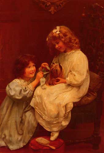 Painting Code#11320-Elsley, Arthur John(England): The Blue Ribbon