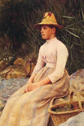 Painting Code#11355-Harris, Edwin(England): The Mussel Gatherer