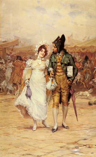 Painting Code#11414-Kaemmerer, Frederick Hendrik(Holland): A Day at the Carnival