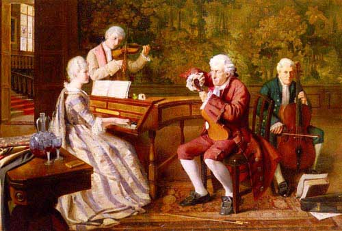 Painting Code#11420-Jennings-Brown, H.W.(British): Before The Recital