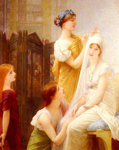 Painting Code#11588-Lefebvre, Jules Joseph(France): The Fianc