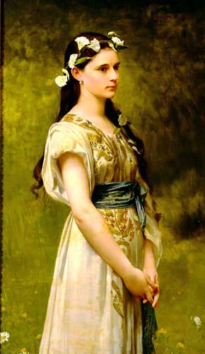 Painting Code#11737-Lefebvre, Jules Joseph(France): Portrait of Julia Foster Ward