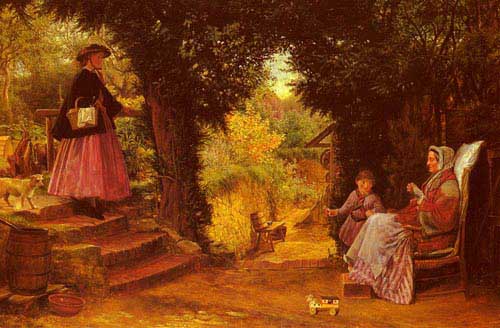 Painting Code#11762-Redgrave, Richard(England): Young Lady Bountiful