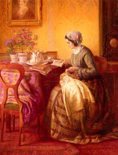 Painting Code#11818-Schuster, Karl Maria(Austria): At Breakfast