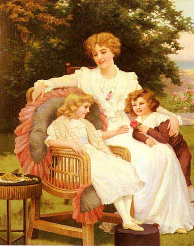 Painting Code#11834-Sparks, Herbert Blande(France): In The Garden