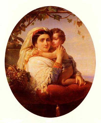 Painting Code#11837-Stallaert, Joseph(Belgium): Maternity