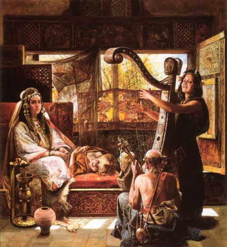 Painting Code#11851-Tornai, Gyula(Hungary): The Duet