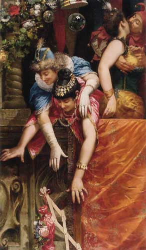 Painting Code#11863-Parisi, Francesco Paolo(Italy): The Masked Ball 