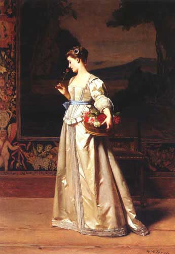 Painting Code#11870-Willems, Florent(Belgium): The Rose Basket