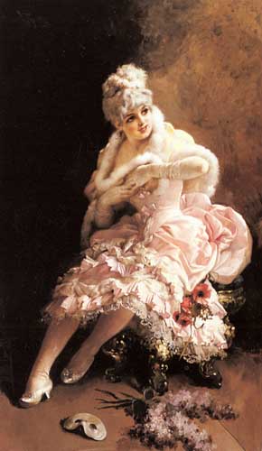 Painting Code#11875-Tojetti, Virgilio(Italy): The Masquerade