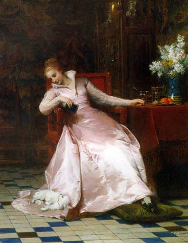 Painting Code#11959-Comte, Pierre Charles(France): Best of Friends