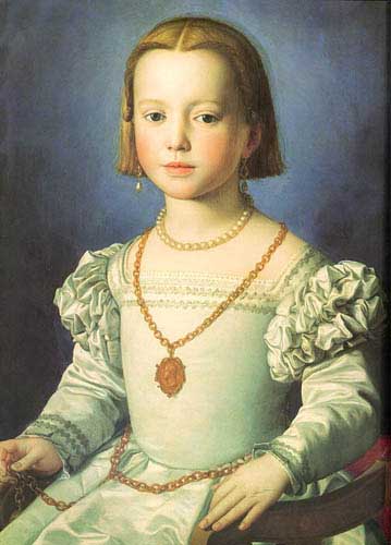 Painting Code#11986-Bronzino, Agnolo(Italy): Bia, The Illegitimate 
Daughter of Cosimo I de' Medici