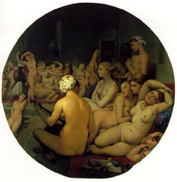 Painting Code#1201-Ingres: Le Bain Turc