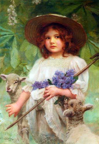 Painting Code#12014-Elsley, Arthur John(England): Little Bo Peep