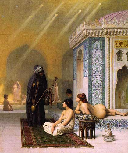Painting Code#12066-Gerome, Jean Leon: Harem Pool