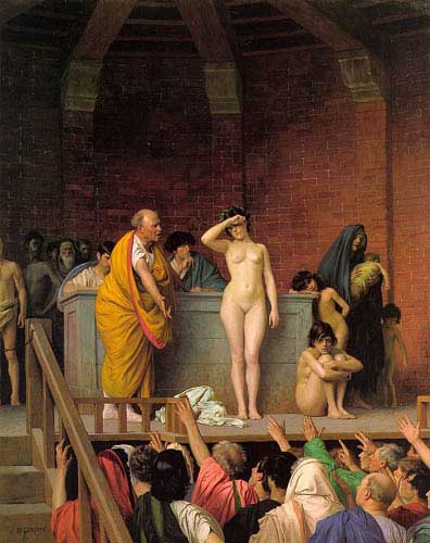 Painting Code#12067-Gerome, Jean Leon: Slave Auction