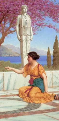Painting Code#12072-Godward, John William(England): Ancient Pastimes